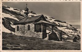 Alte Ansichtskarte Klausenpass-Kapelle, gel. 1956