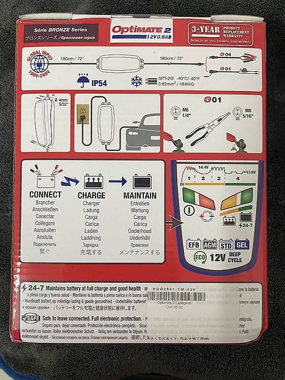 Caricabatterie: Zu Verkaufen Batterieladegerät Optimate 2 – Usato da Breitenbach venduto da snowrider86 1