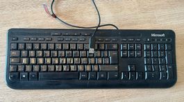 Microsoft Tastatur, schwarz, USB Anschluss