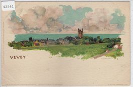Vevey - Vue generale - Litho