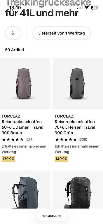 Decathlon Zaini: 2 Rucksäcke von Decathlon – Usato da Laupen BE venduto da tru_27lb 3