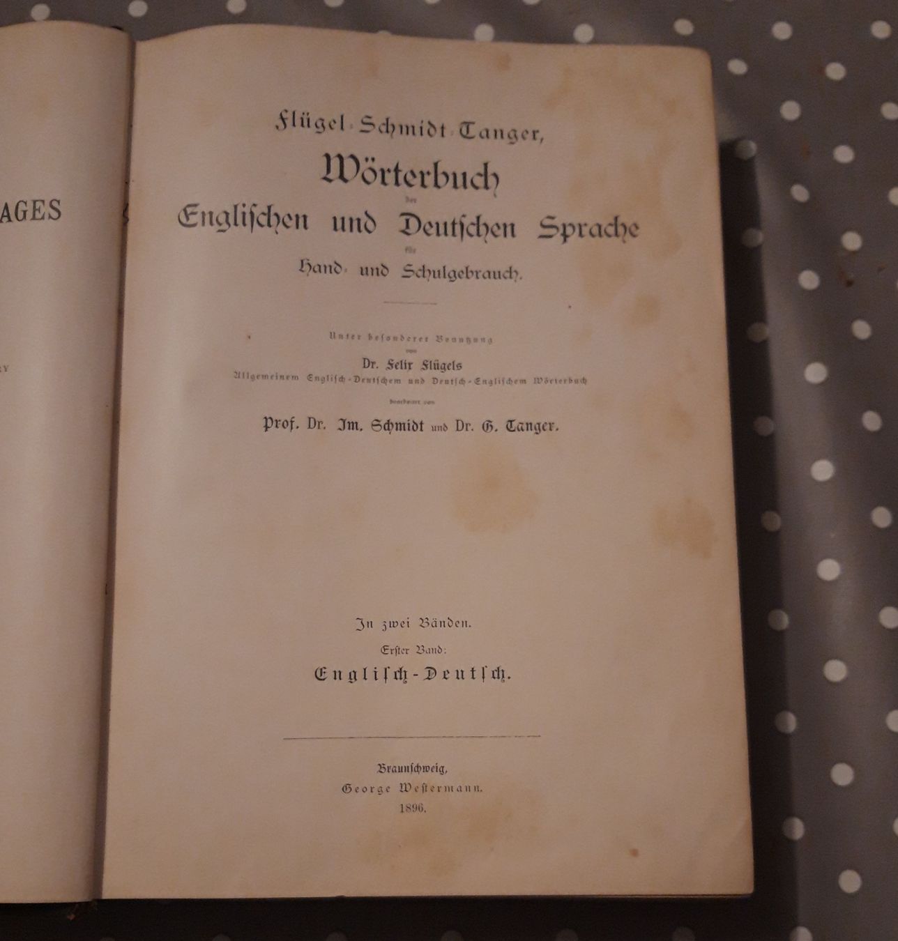 Libri: Antikes Wörterbuch Englisch-Deutsch,  1896 – Usato da Schangnau venduto da Arnika56