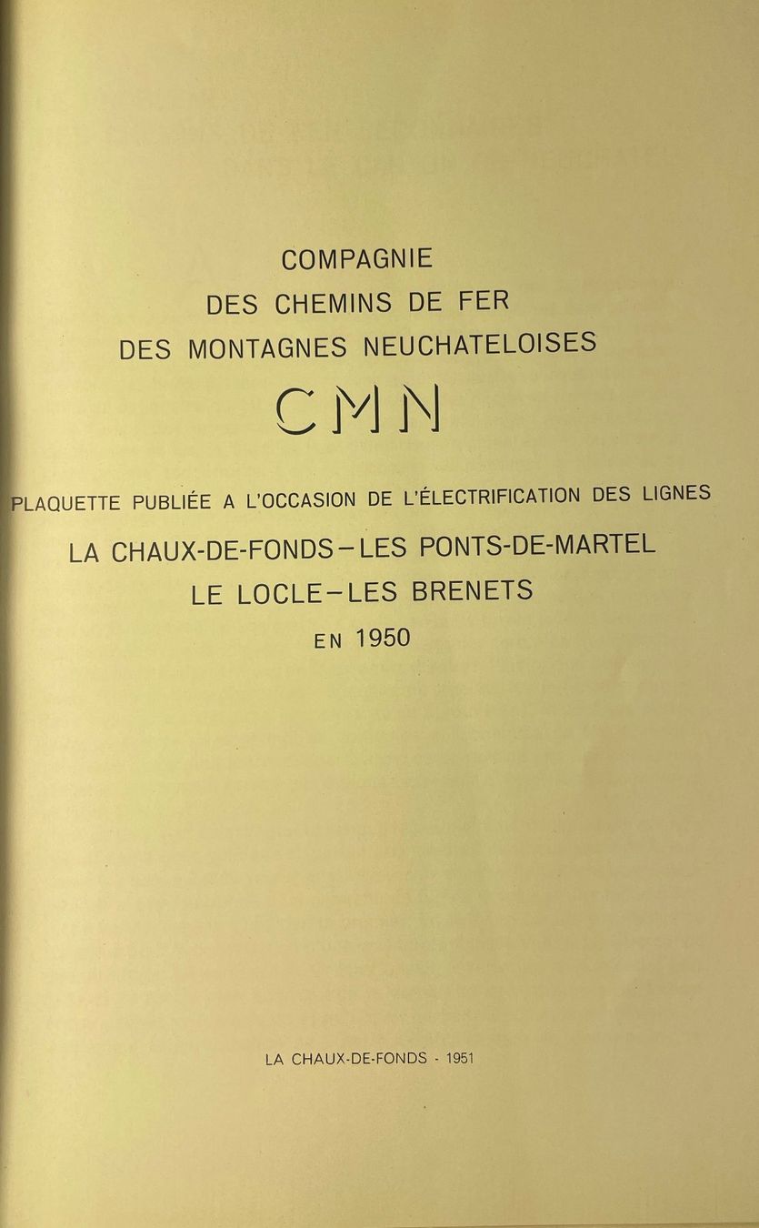 Libri: C.M.N Electrification  Mai-Juillet 1950 RARE – Usato da Versoix venduto da HELVETICA_1 1
