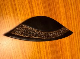 Brosche Langani Vintage Hut 40er 50er Schmuck Mid Century