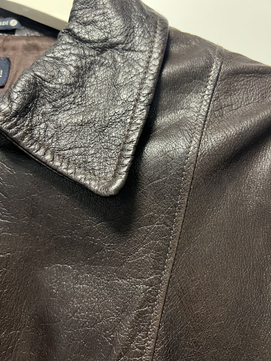 Trussardi Giacche: Trussardi Leather Jacket, Size IT 46, Dark Brown, Autumn Loo – Usato da Zürich venduto da son_f7qw 3