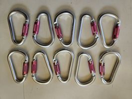 Set von 10 Karabiner Kletterhaken Aluminium!