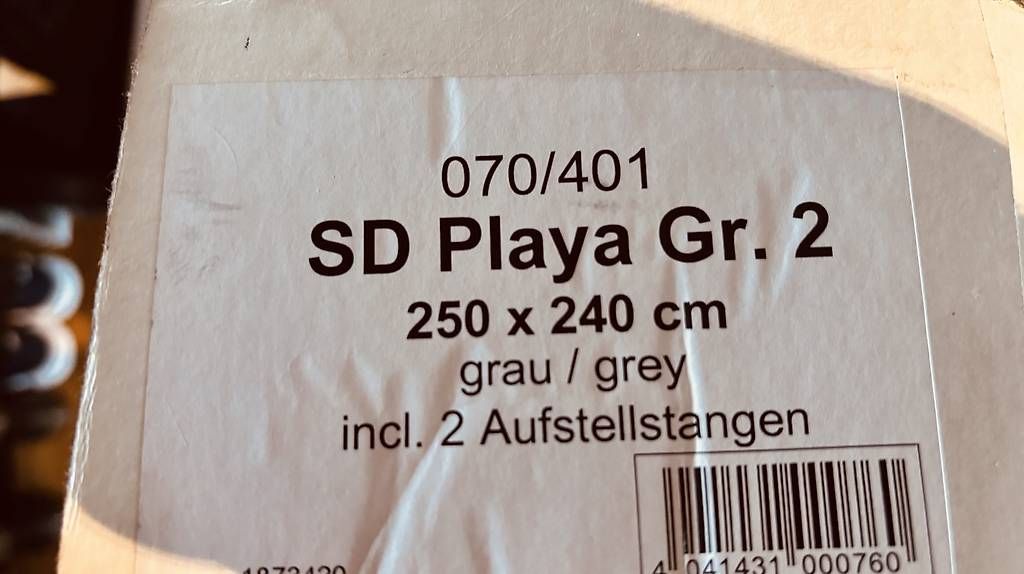 Tende : Sonnendach Playa grau, 250x240 cm mit Keder – Usato da Luzern venduto da Crusoe68 2