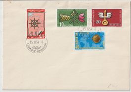 FDC 1954 BERNA Giorno D'Emissione