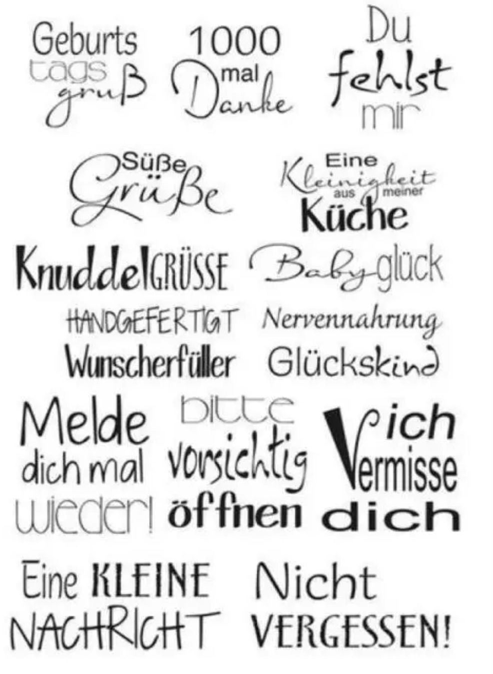 Timbri: Silikonstempel 1000 mal Danke – Nuovo e nell'imballaggio originale da Kaltbrunn venduto da schere-stein-papier