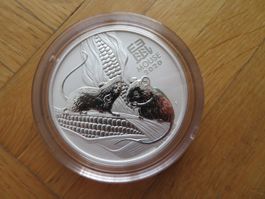 2Unzen Silbermünze Lunar III Maus 2020/Australien 999Silber