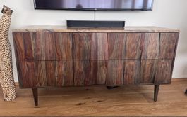 Sideboard Sheesham Walnuss Marmor