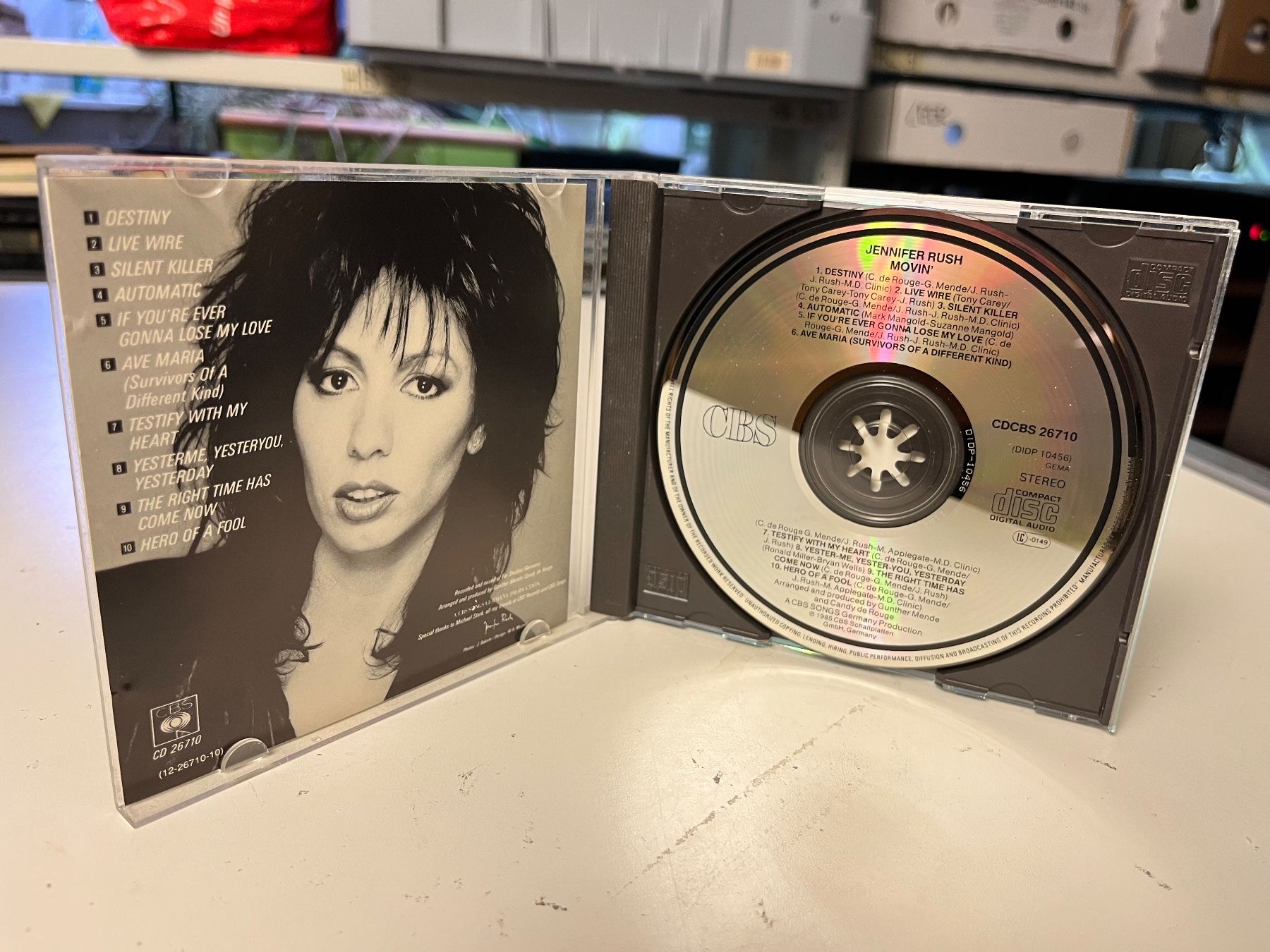 CD: Jennifer Rush - Movin' - HH21A – Usato da Küsnacht ZH venduto da swisssales.net 2