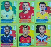 6x Panini WM26 Sticker xhaka/Diaz/Raphinha/Musiala/Williams