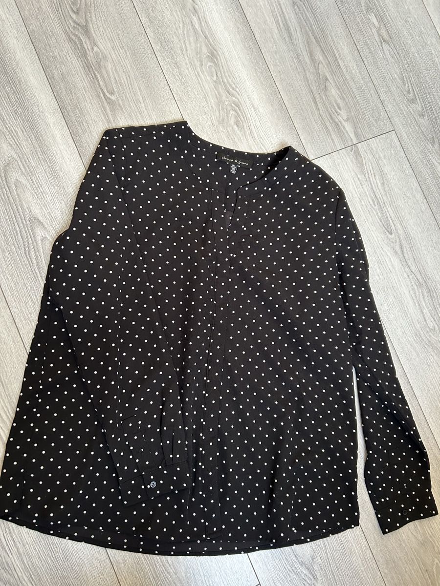 Camicette: Chemisier à pois blanc, taille L – Usato da Genève venduto da and_k79x