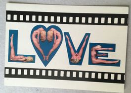 🟡 EROTIK Vintage Ansichtskarte 70er Postkarte LOVE