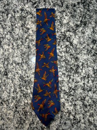 Salvatore Ferragamo Seidenkrawatte – Entenmuster, Italien