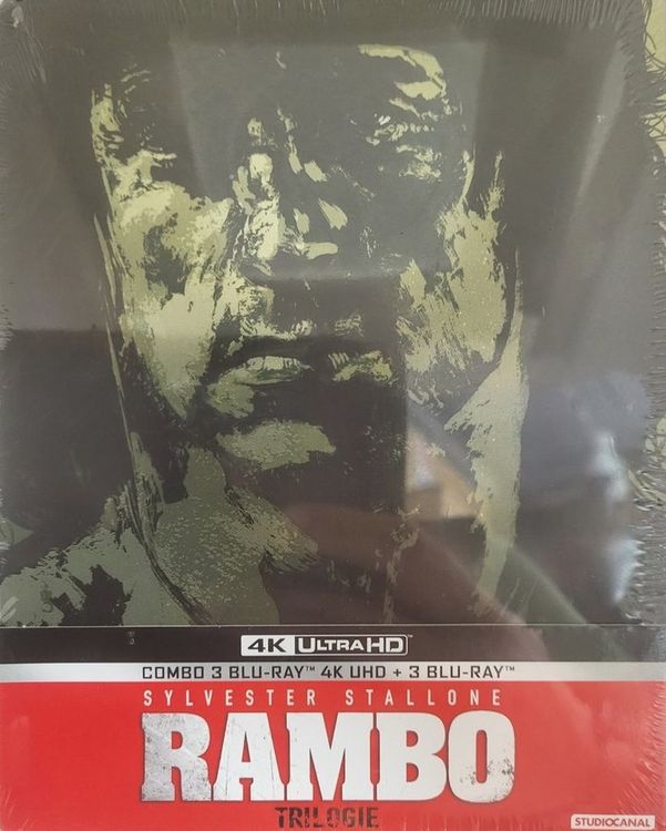 Blu Ray Rambo Trilogie (1982-1988) Uncut, Steelbook, 4K UHD (Neu und ...
