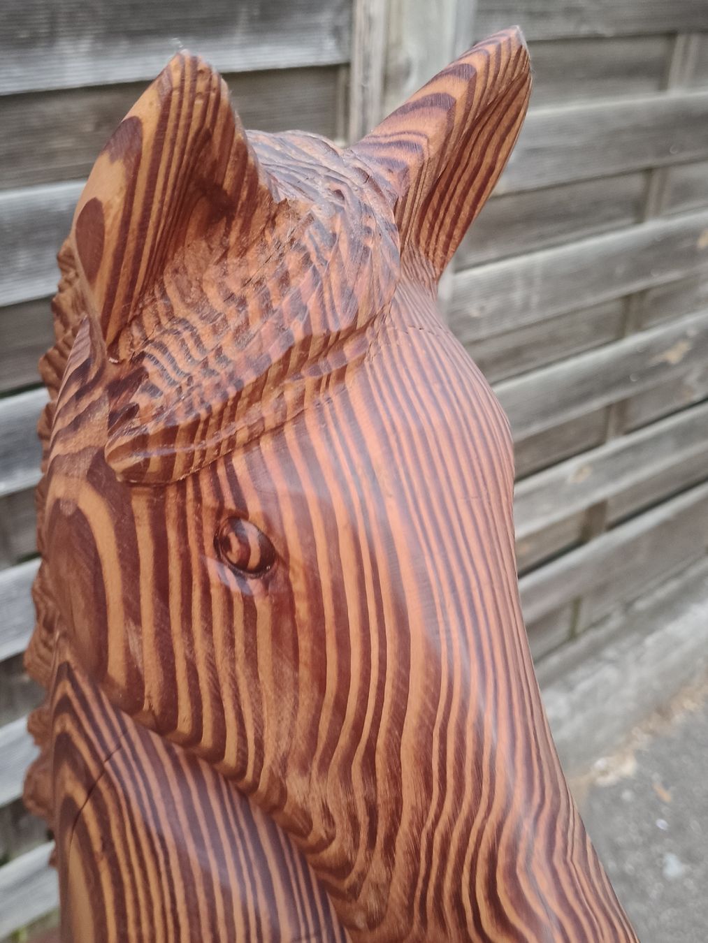 Sculptures & Statues: Massive Holzskulptur, Pferd  – D'occasion à Zwingen par inf_2blh 2