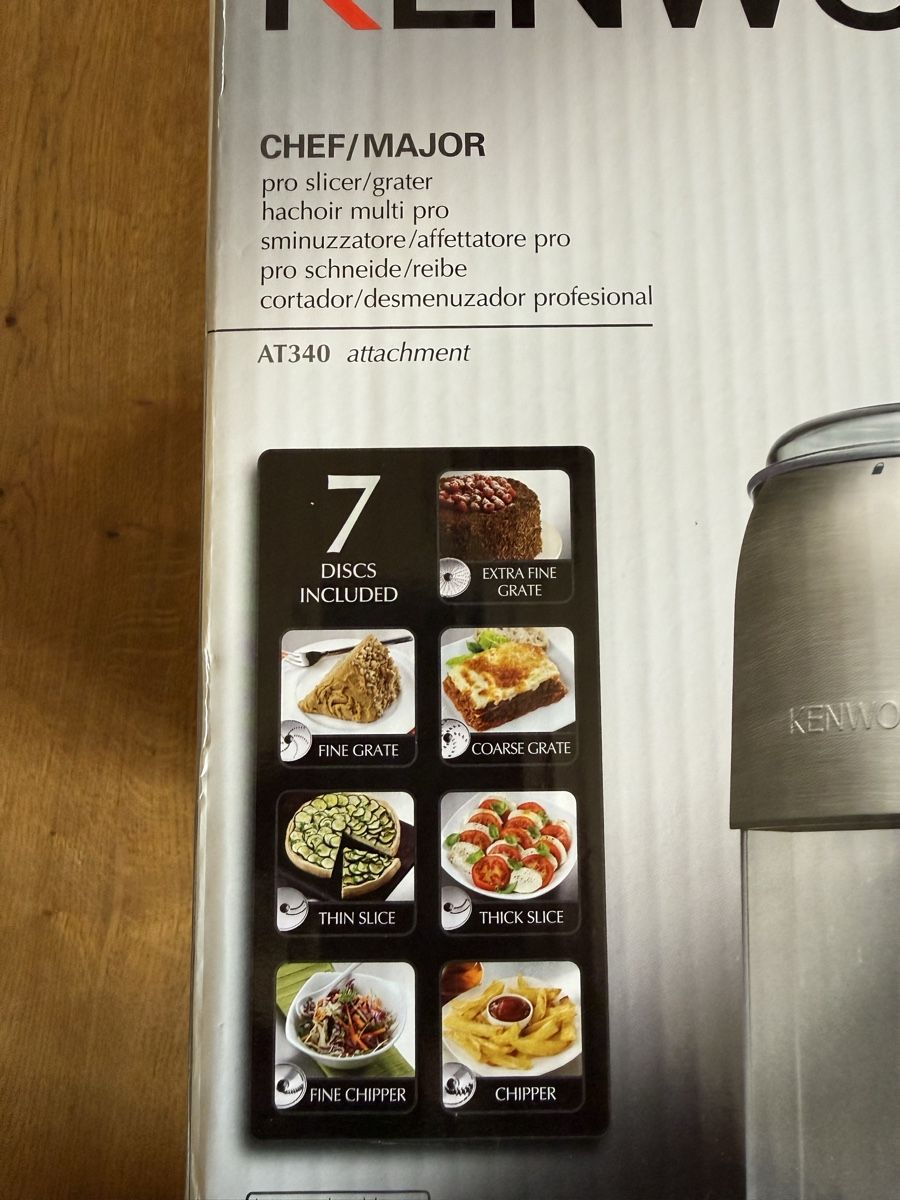 Kenwood Appareils de cuisine: Accessoire KENWOOD Chef/Major AT340 pro trancheur/râpe – Neuf (Voir description) à Givisiez par Scilliam 2