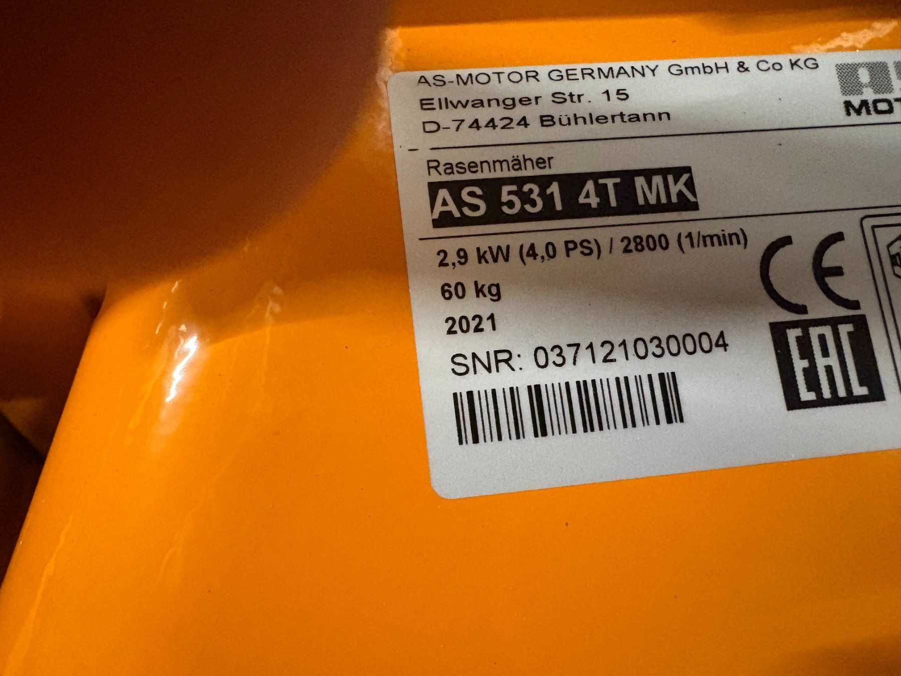 AS-Motor Tagliaerba: Rasenmäher AS 531 4T MK – Nuovo e nell'imballaggio originale da Lätti venduto da baumi02 4