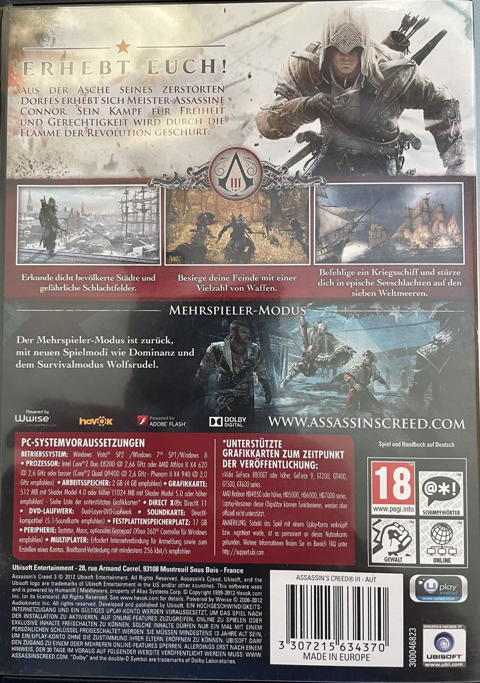 Alle DVDs: DVD-ROM Assassin's Creed III PC – Gebraucht aus Eggersriet von stamp303 1