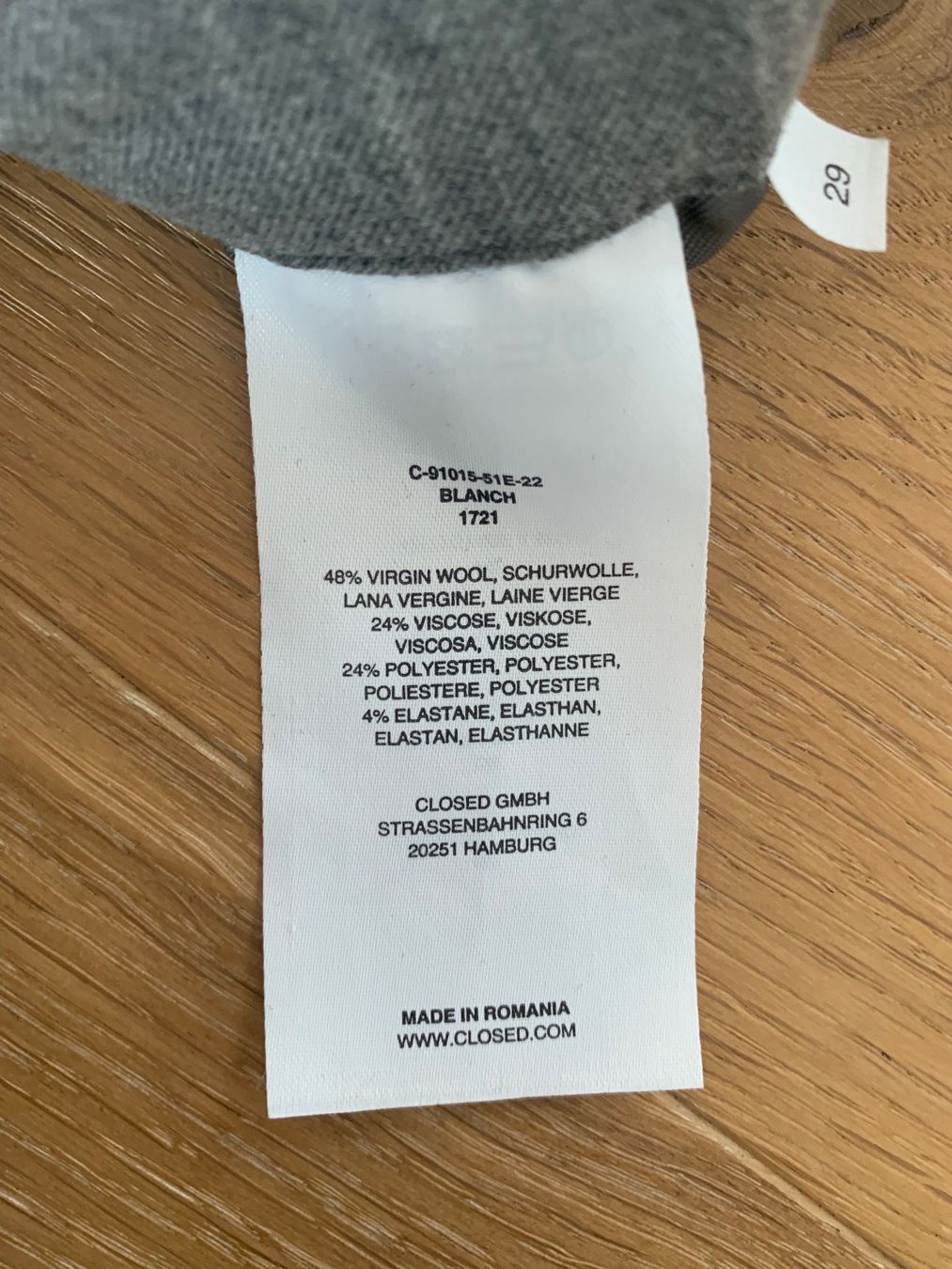Closed Pantaloni: CLOSED-Hose neuwertig, Gr.29 – Nuovo (secondo la descrizione) da Eglisau venduto da vfe7 5