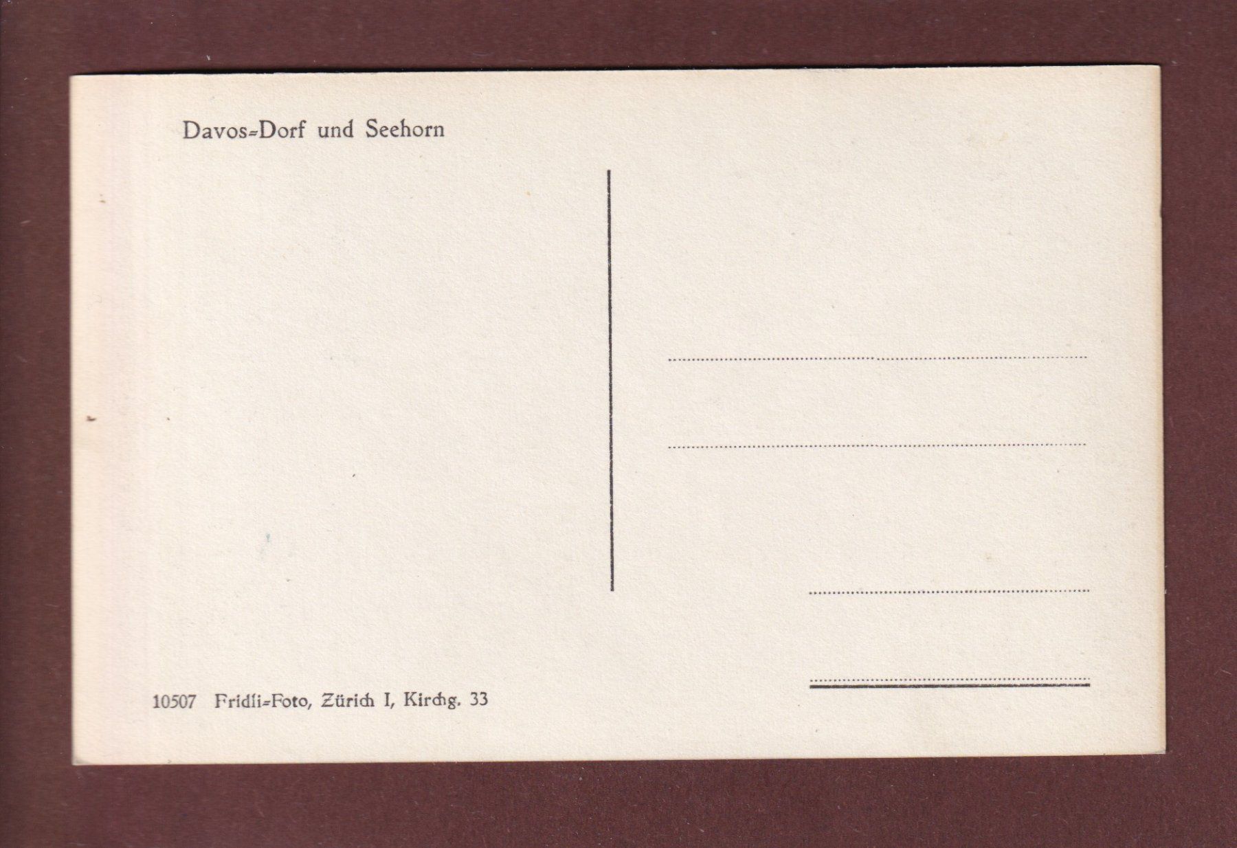 Cartoline postali: DAVOS-DORF - Seehorn – Usato da Pully venduto da nicecards 1