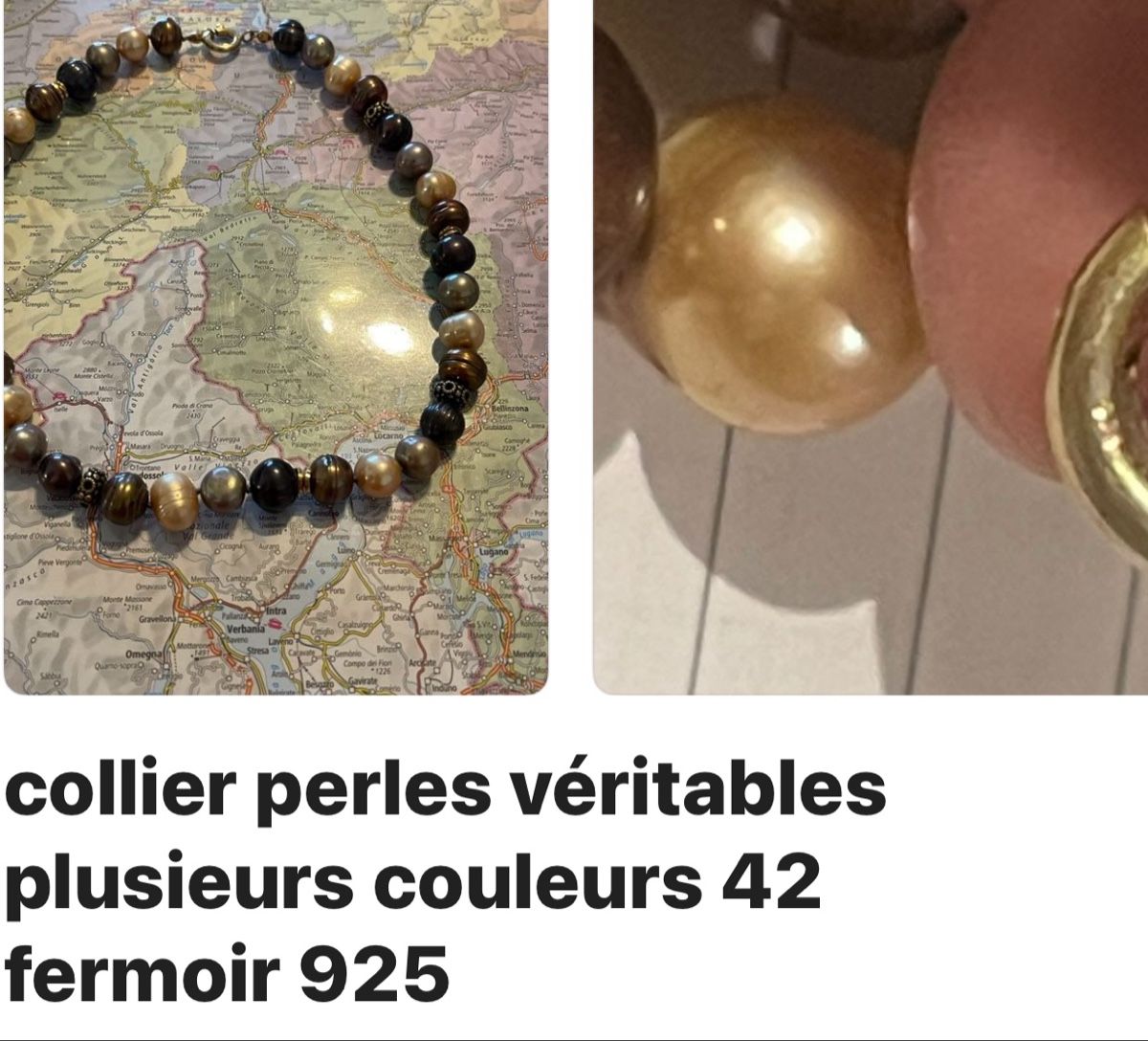 Ketten: Collier vintage perles véritables /fermoir 925 – Neu (gemäss Beschreibung) aus Kloten von Vermicelles