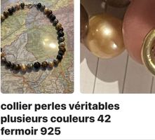 Collier perles véritables /fermoir 925/ SVP lisez le texte