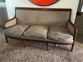 Canapé style Empire restauré – tissu contemporain