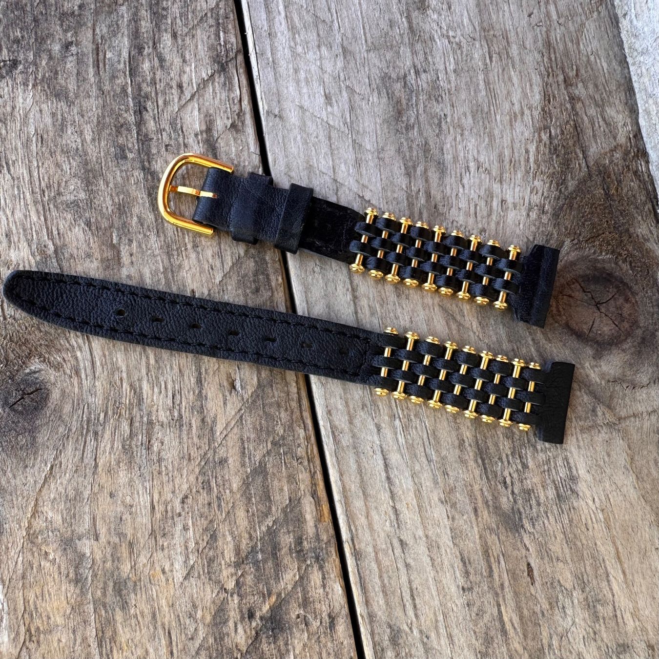 Armbänder & -reifen: Vintage NOS Decorative Leather Watch Strap 20mm – Neu (gemäss Beschreibung) aus Arzier-Le Muids von Avanna 3