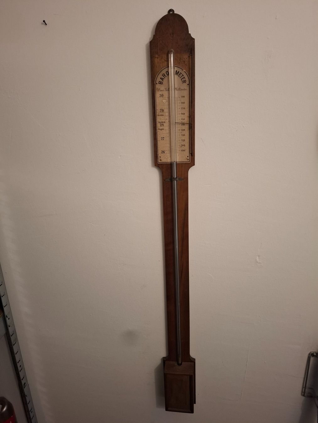 Altri elettrodomestici e apparecchi d’epoca: Antikes Quecksilber-Barometer Holz für Stube oder Wintergart – Usato da St.Gallen venduto da bpeter01