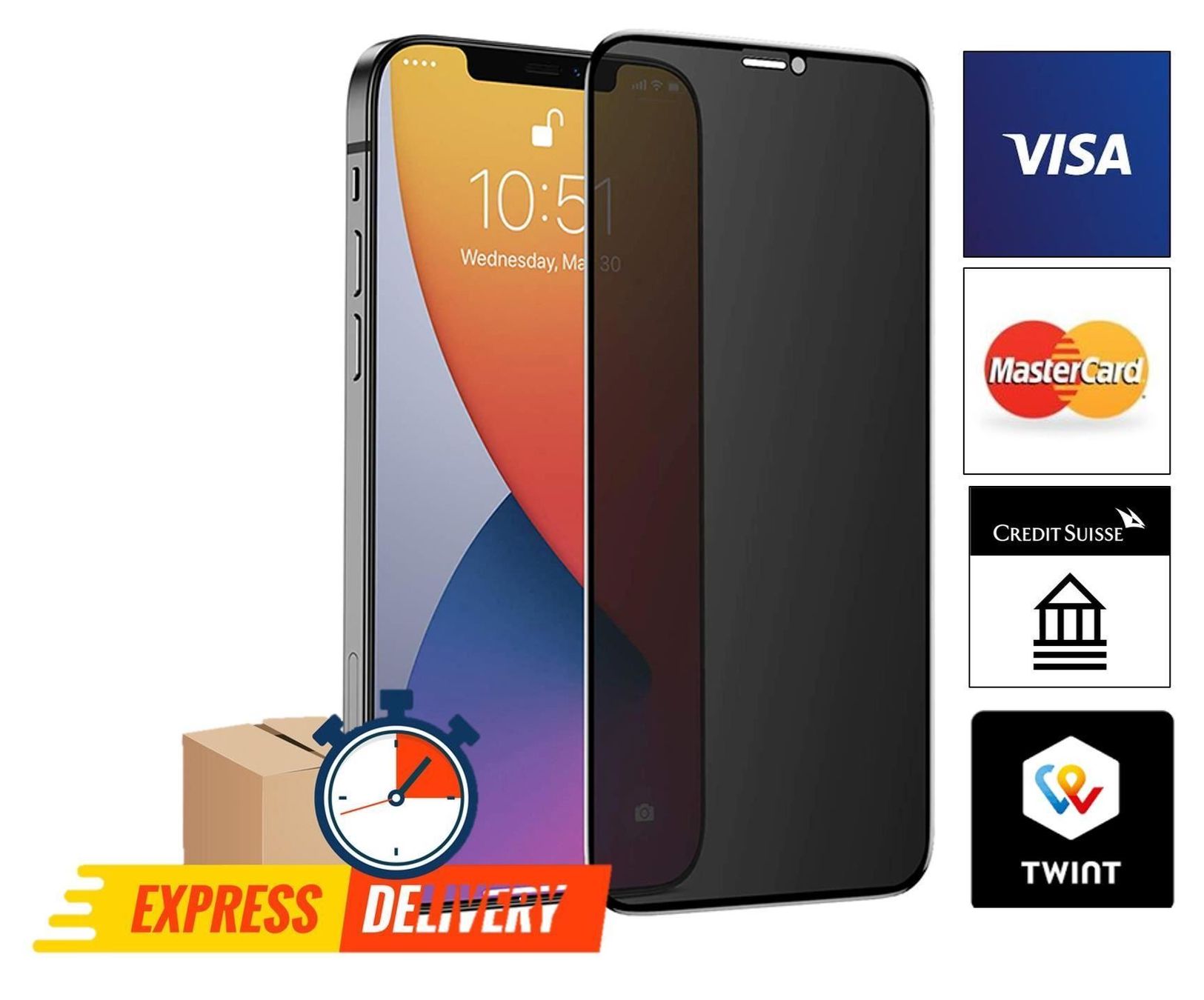Altro: Antispy Panzerglas für Iphone 12 – Nuovo e nell'imballaggio originale da Schlieren venduto da yan_m9ss