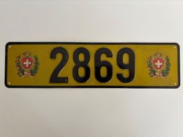 Postauto Kennzeichen für P 2869 (1925-1928) für Sammler