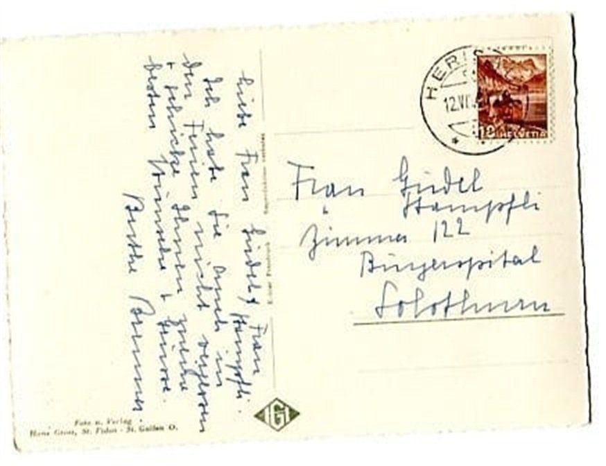 Ansichtskarten: Herisau, Evang. Kirche – Gebraucht aus Ottikon b.Kemptth. von Neptun1974 1