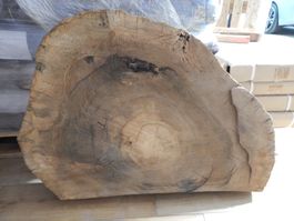 Nussbaum-Wurzelscheibe 86×65×11 cm Baumnuss Hirnholzscheibe