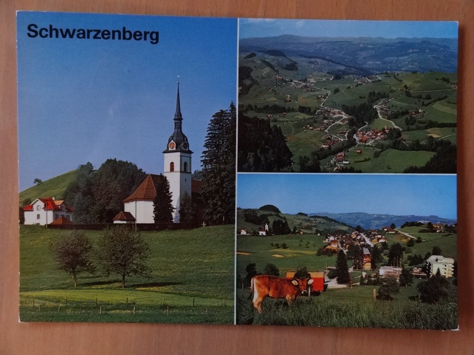 Ansichtskarten: Schwarzenberg - LU - Suisse 1988 – Gebraucht aus St Léonard von Riglin