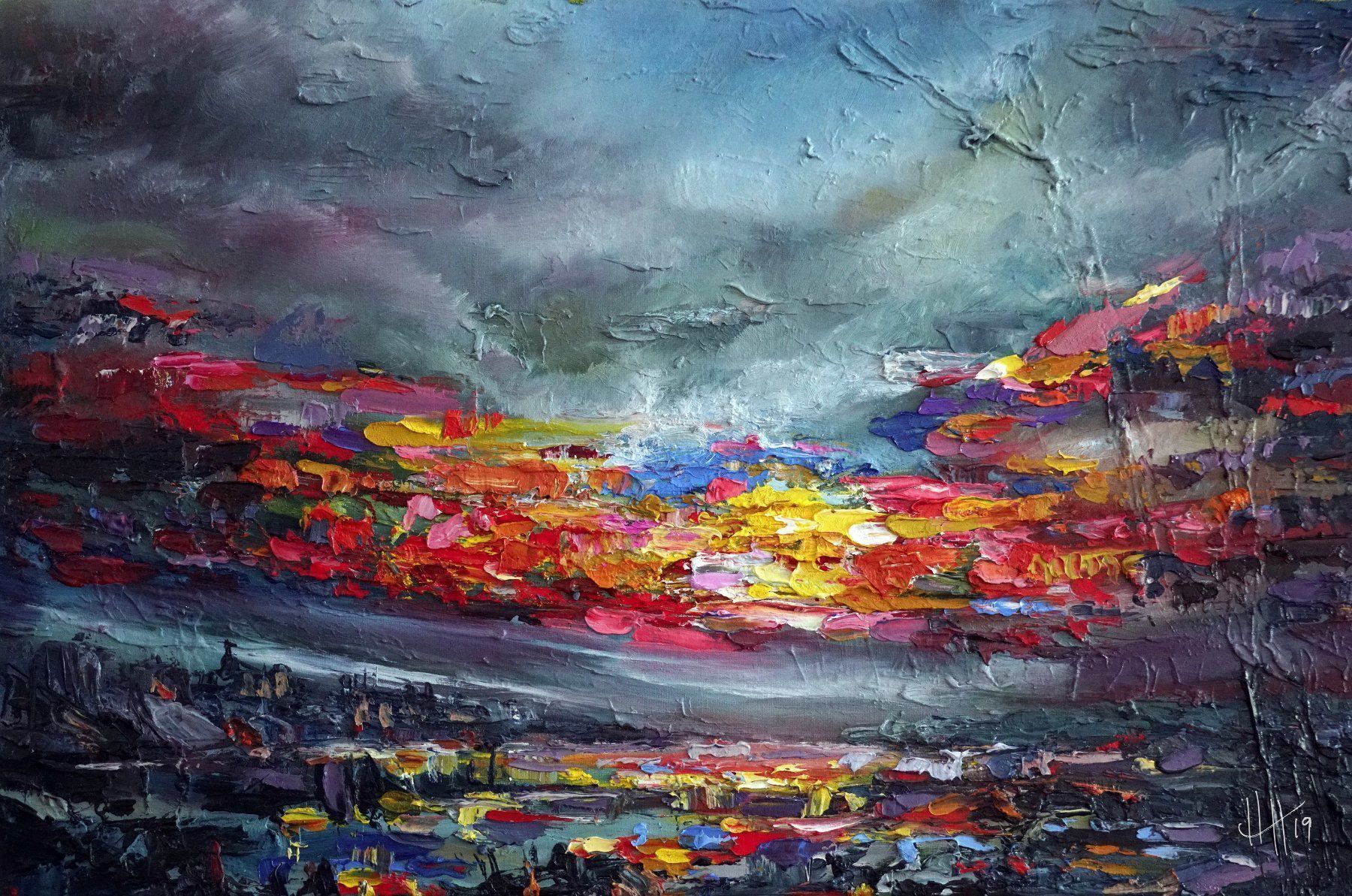 Dipinti: Ölgemälde "Colourexplore" 60 x 40 cm – Nuovo (secondo la descrizione) da Basel venduto da HNDidn
