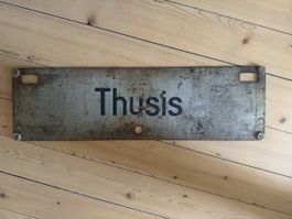RhB Zugschild Thusis