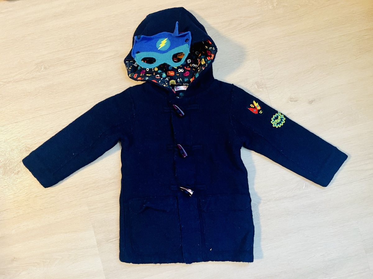 Du Pareil au Même Giacche & Cappotti: DP Kinder Wollmantel Jacke Superheld Gr. 98 – Usato da Frauenfeld venduto da Repsol_Vani