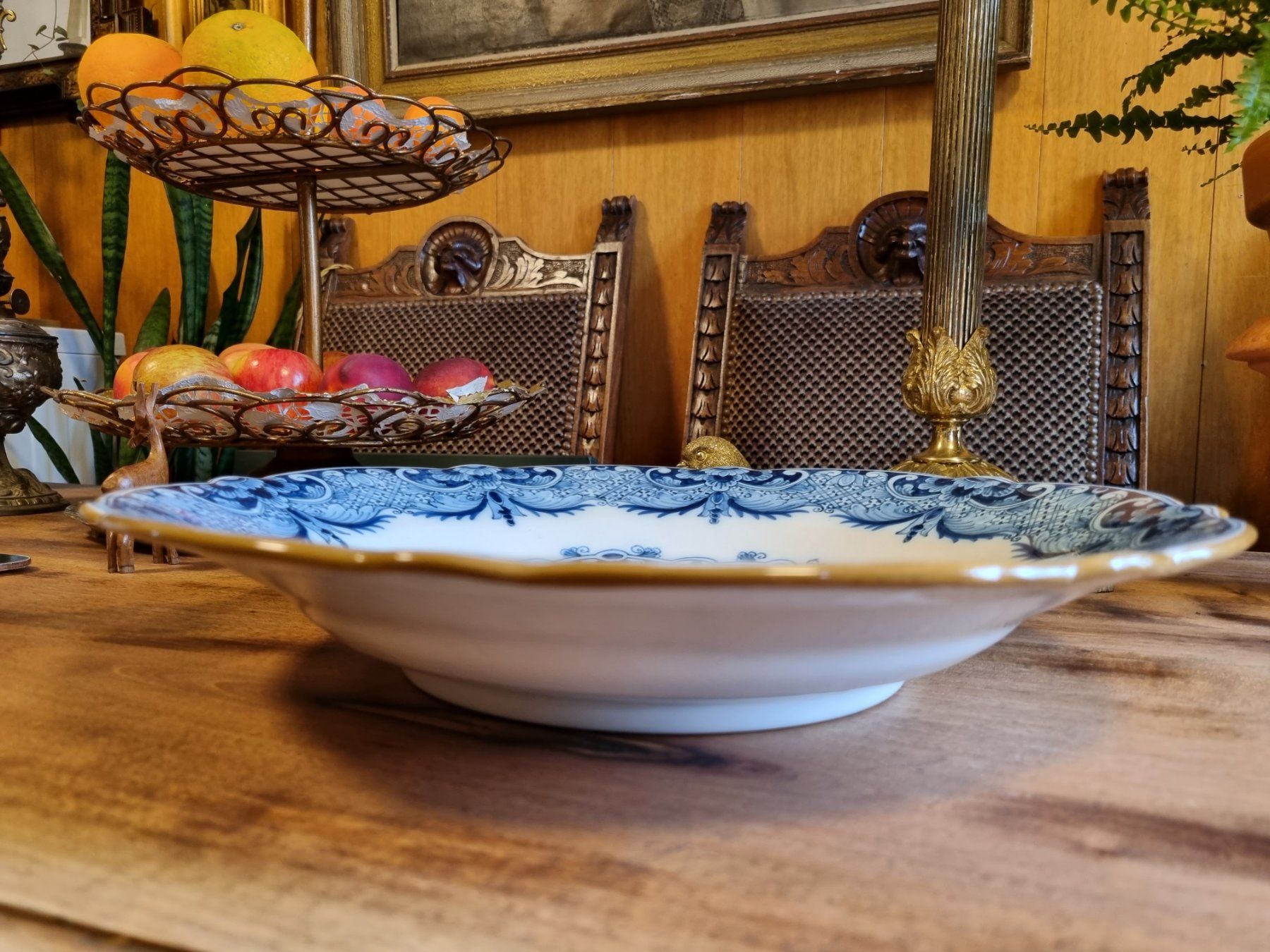 Teller: Tichelaar Makkum Delft Blau Wandteller 36 cm – Gebraucht aus Scharnachtal von devin03 5
