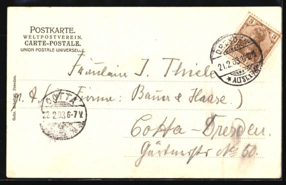 Cartoline postali: Grusskarten-AK Dresden, Königliches Sch – Usato da Berlin venduto da bartko-reher 1