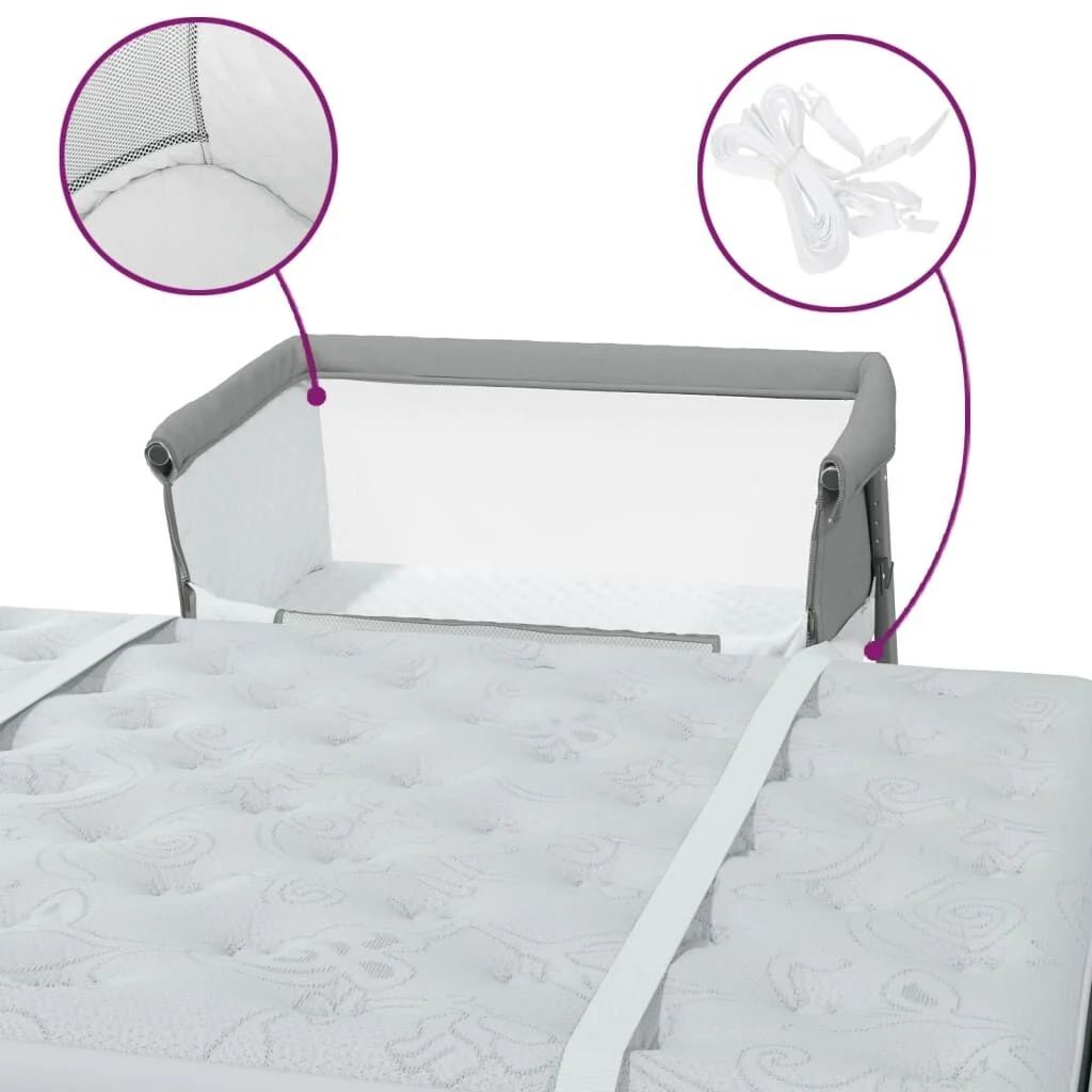 Letti: Babybett mit Matratze Hellgrau Leinenstoff – Nuovo e nell'imballaggio originale da Bühler venduto da DealHaus_Ostschweiz 5
