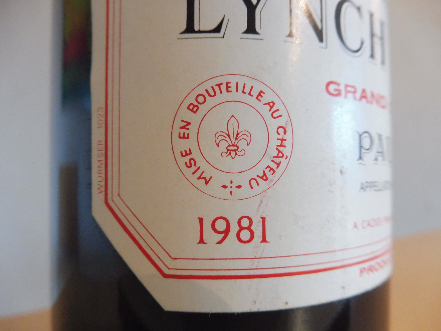 Lynch Bages Vino: 1 Fl. Chateau LYNCH-BAGES 1981 GCC – Nuovo (secondo la descrizione) da Oftringen venduto da varan62 2