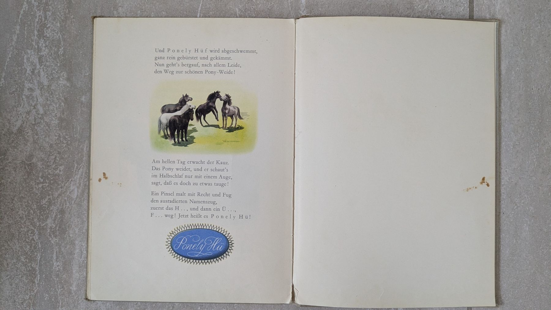Bücher: Die Geschichte vom Ponely Hüf, 1950 – Gebraucht aus Rottenschwil von chnoblipress 3
