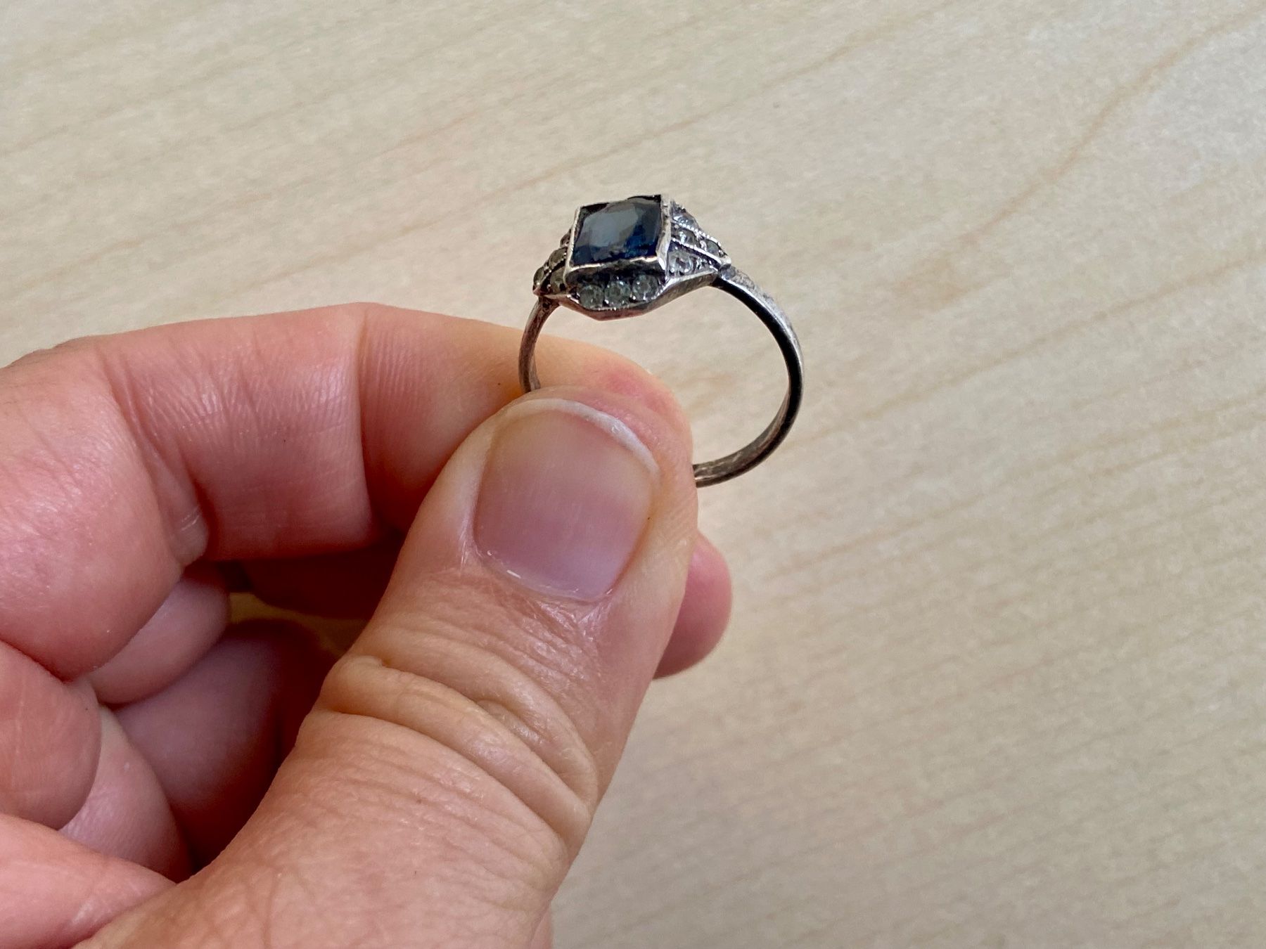 Anelli: Art Deco Silber Ring 1920 mit Stempel – Usato da Niederhasli venduto da YHHC 3