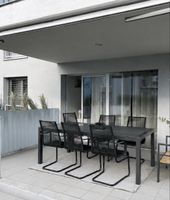 6 moderne Balkonstühle Schwarz