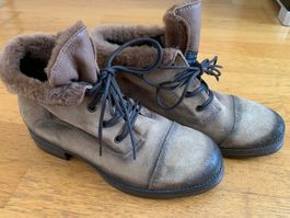 MANAS  Stiefeletten gefüttert braun Gr. 36