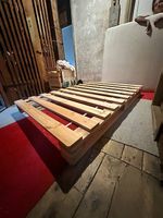 Massivholz-Bettgestell 140 × 200 cm  stabiles Holzbett