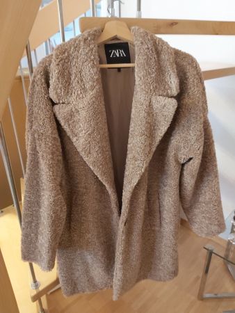 Mantel Teddy Zara beige Grösse S